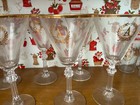 Six Libby glasses with decanter and lid monogram an “A”aproximately 8 inches — photo 5