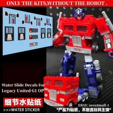Water Slide Decals Sticker Upgrade kit For Legacy United G1 OP Prime Accessories
