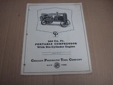 1932 Chicago Pneumatic Tool 360 Cu. Ft. Portable Compressor Pamphlet