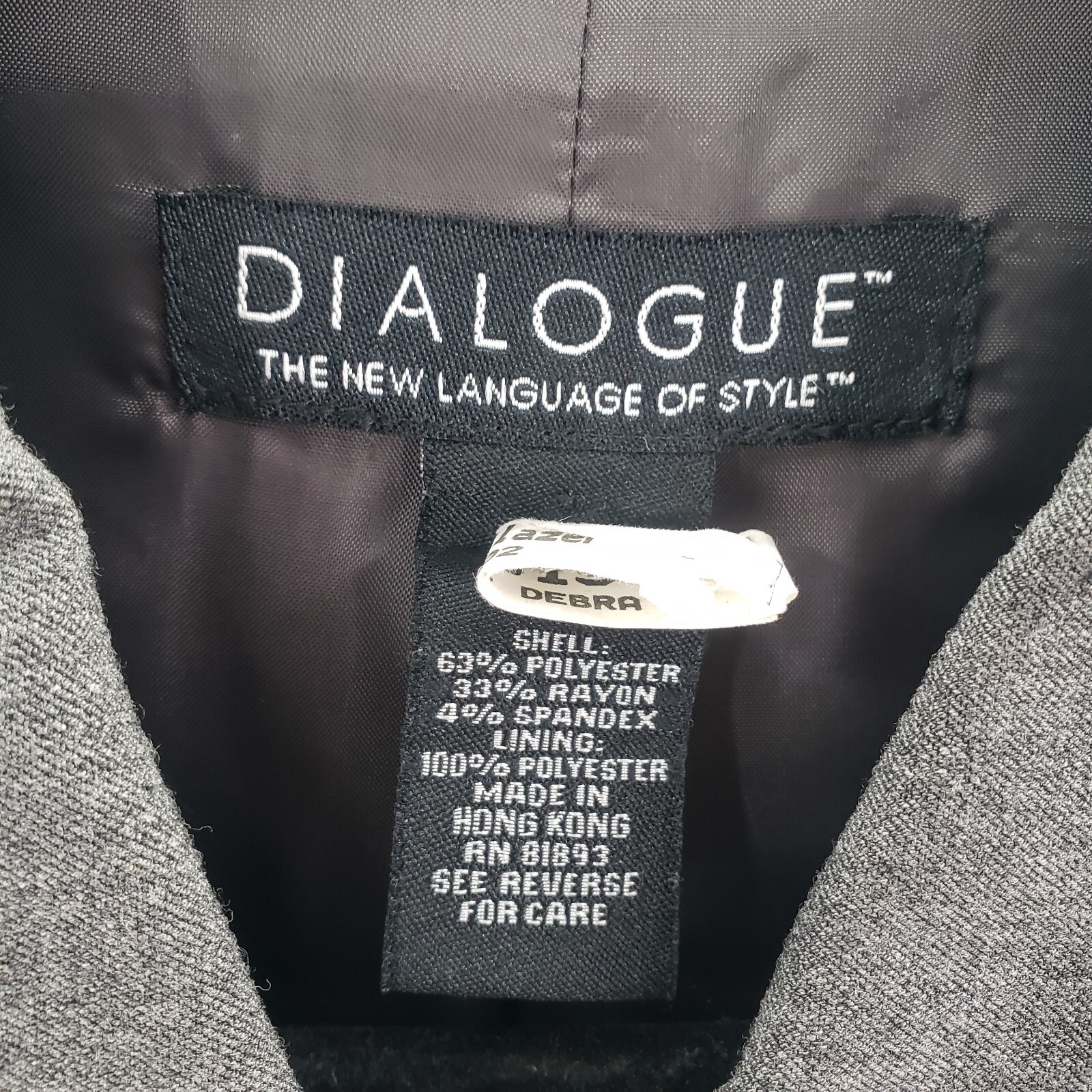 Dialogue Gray Toggle Button Up Jacket Blazer Wome… - image 4