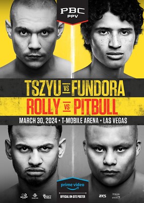 Tim Tszyu vs  Sebastian Fundora 2024 Official On-Site Poster; Licensed; 19 X 27