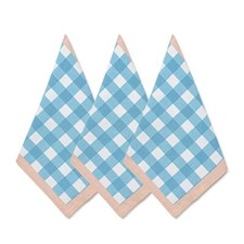 Kitchen Towels with Hanging Loop, 100 Cotton Dish Towels for Set of 3 Blue