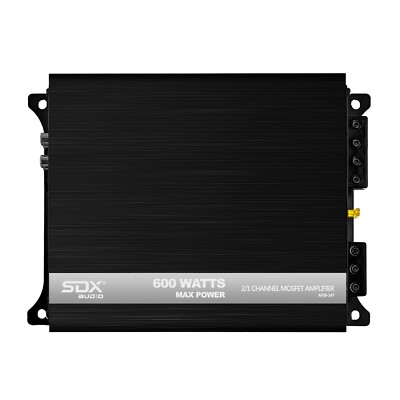 SDX Audio 600 Watt 2-Channel to Mono Amplifier Car Stereo