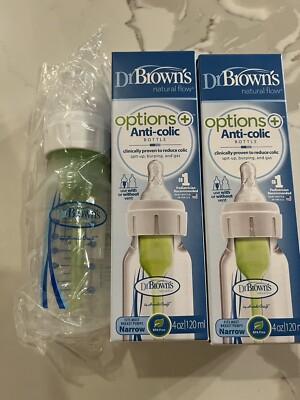 Dr. Brown's Natural Flow Options+ Anti-Colic Bottles. Lot Of 3 Bottles NEW