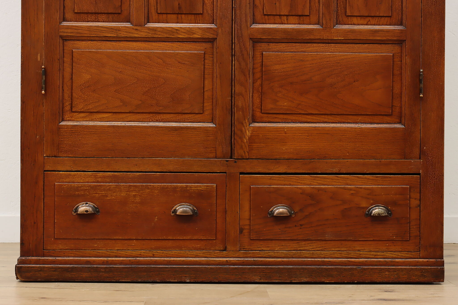 Farmhouse Antique Rustic Oak Wardrobe, Armoire or Closet #50262