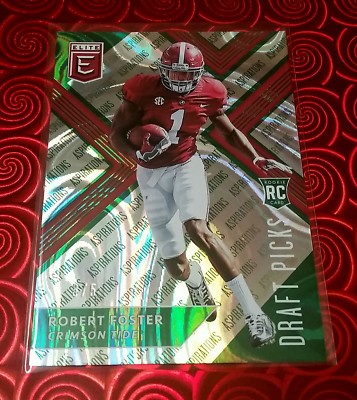 2018 Elite Draft Robert Foster RC EMERALD LAVA FLOW *3/5*  Bills Alabama MINT 