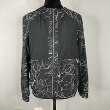 Fabletics Jacket Jiae Full Zip Black Lightweight Stretch Hooded Womens Small