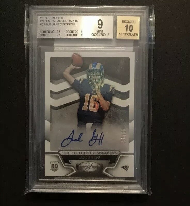 Jared Goff Panini Certified Potential Mirror Signatures #CPSJG Base