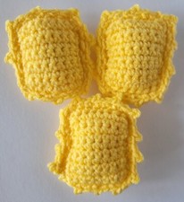 Cat Kitten Catnip Toy Crochet Ravioli Handmade 3 Pack