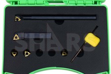 Shars 1/2" 8 PCS RH Internal External Threading Tool Holder 5 Insert S 