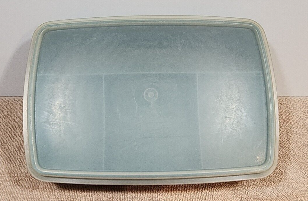 Tupperware Organizer 767-2 Blue TupperCraft Rectangular Container