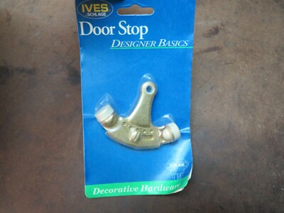 Ives Solid Brass Hinge Pin Door Stop Floor Decorative Collection Conn USA New