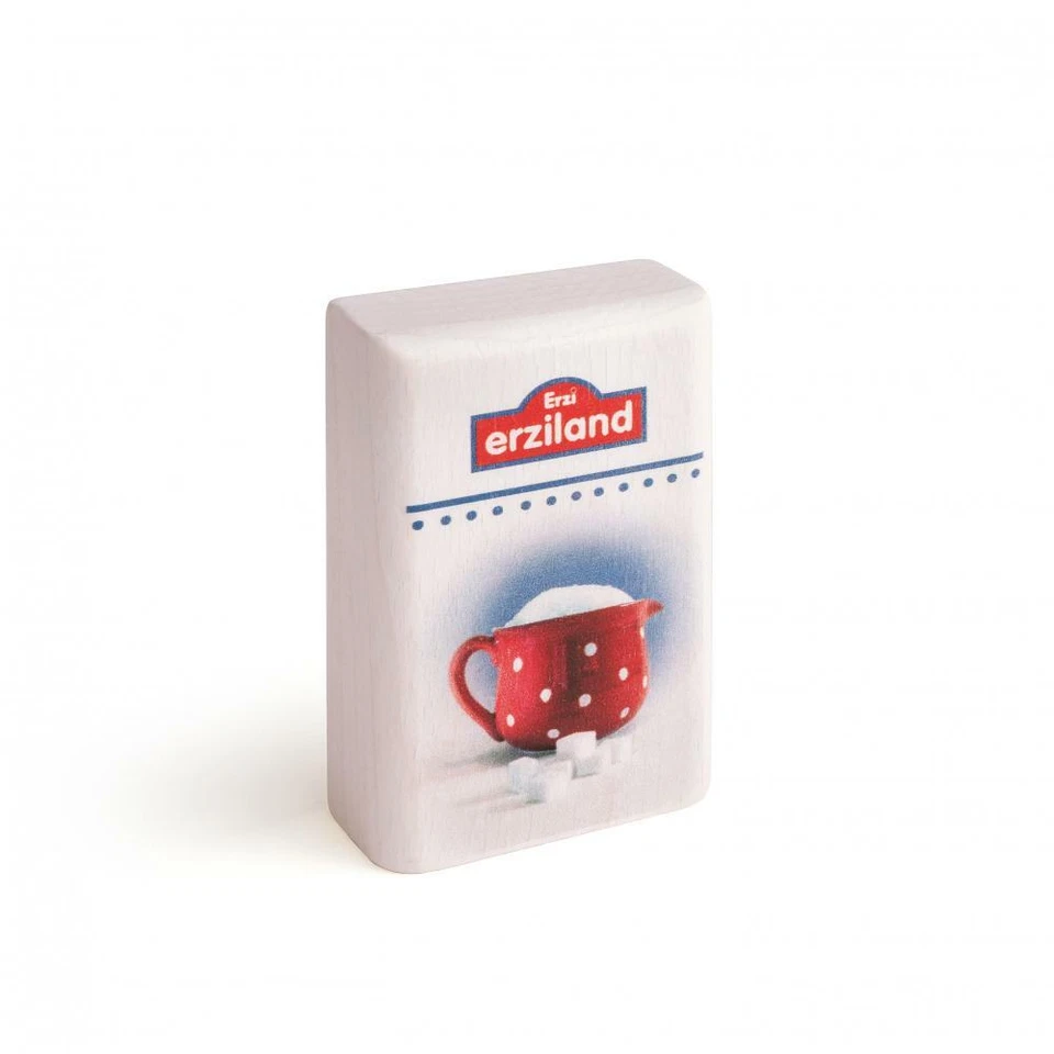 Zucker Packung (aus Holz) für Kinderküche, Kaufladen Erzi 19020