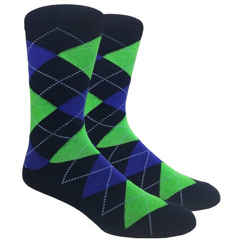 slim fit dress slacks Green and Black Men's colorful dress socks main image 1