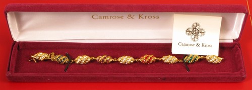 FLASHY CLASSY JACQUELINE BOUVIER KENNEDY DESIGNER CAMROSE KROSS JBK BRACELET !!
