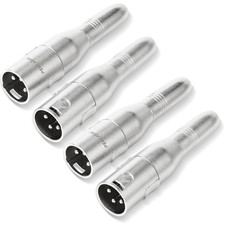 XLR 3 Pin Male to 1/4" 6.35Mm Female Jack Socket Audio Adapter, Professional Gra