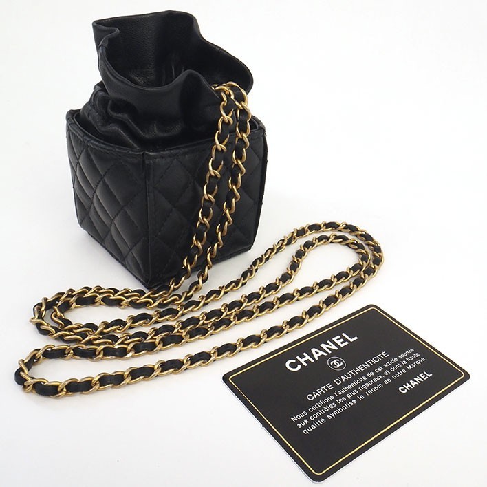 【Chanel】Coco Mark Drawstring Chain Mini Matelasse… - image 2