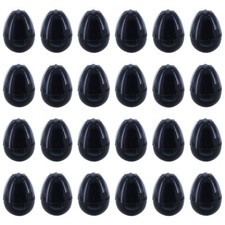 Set of 24 Shiny Glossy Black Plastic Easter Eggs, Each 2.25 Inches