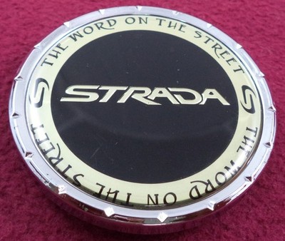 Strada Wheels Chrome / Black Custom Wheel Center Cap # C-ZW-1 (1)