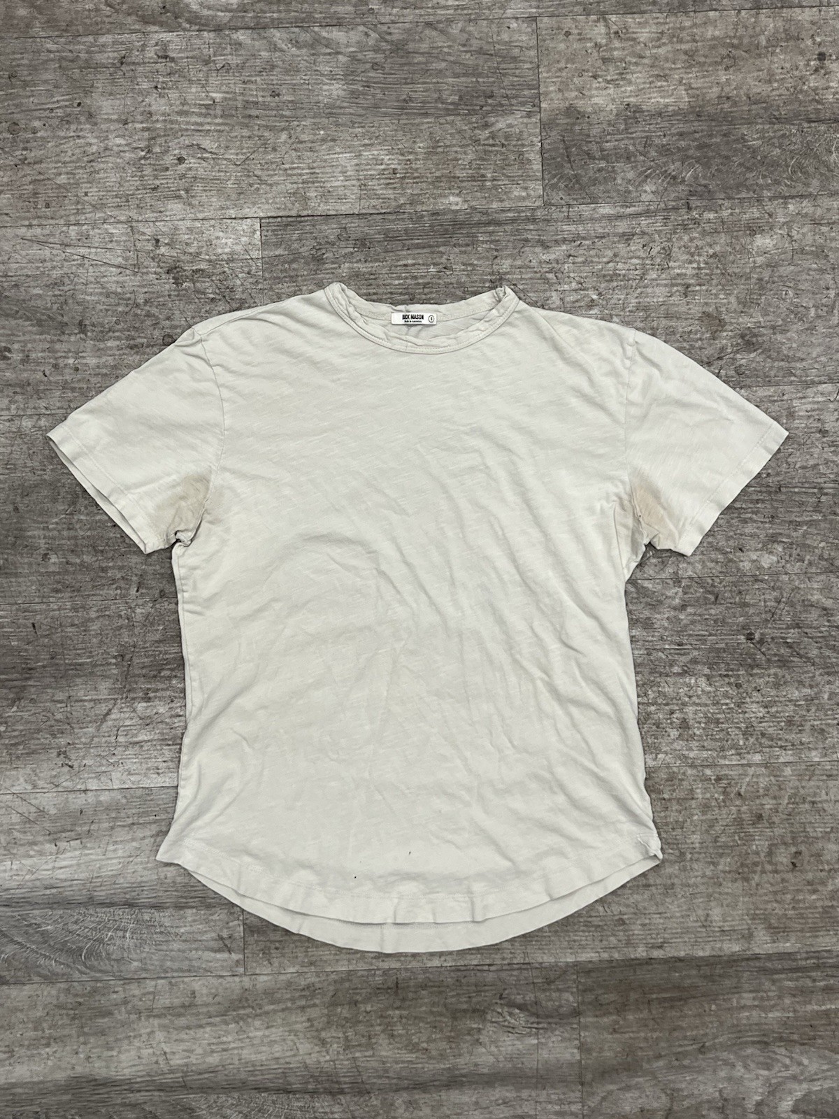 Buck Mason Curved Hem Tee Shirt Size S Made in USA