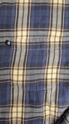 Brooks Brothers 346 Chemise Homme Medium L Bleu Plaid Flanelle Bouton Coton Hiver - Photo 5/14