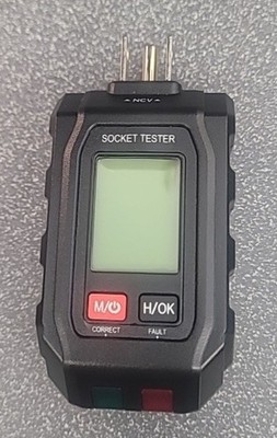 Intertek SK3001 Socket Tester Digital Display NCV GFCI Polarity AC Voltage Black