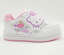 Hello Kitty Toddler Slip On Sneakers Size 7 White Pink Lightweight Comfy