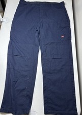 Red Kap Mens Double Knee Utility Canvas Cargo Pants Navy Blue, 40 33 Workwear