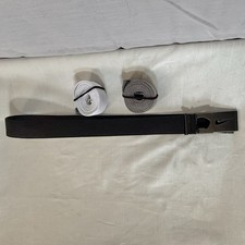Nike Reversible Web Belt Black White Gray Interchangeable Straps O/S