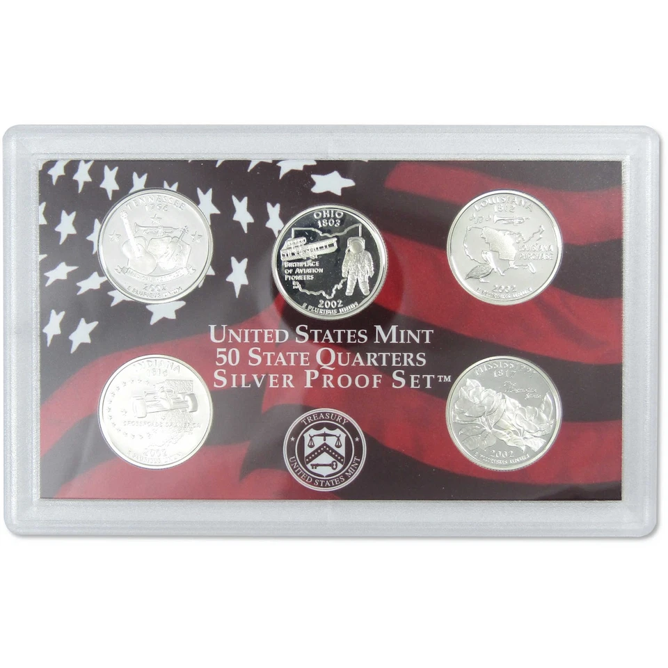 2002 Silver Proof Set U.S. Mint Original Government Packaging OGP COA - Image 4 of 4
