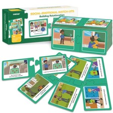 Social Emotional Learning Puzzles for Kids, 20 Self-Correcting Cards, Ages 3 