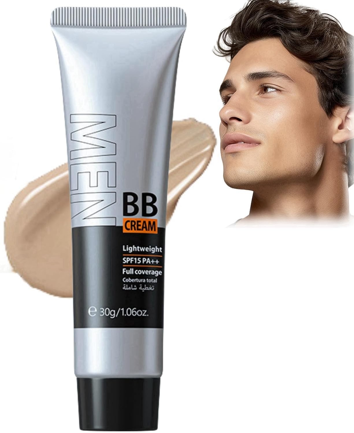 Mens BB Cream Foundation,Tinted Moisturiser BB Cre/am SPF15,Mens Concealer Colo