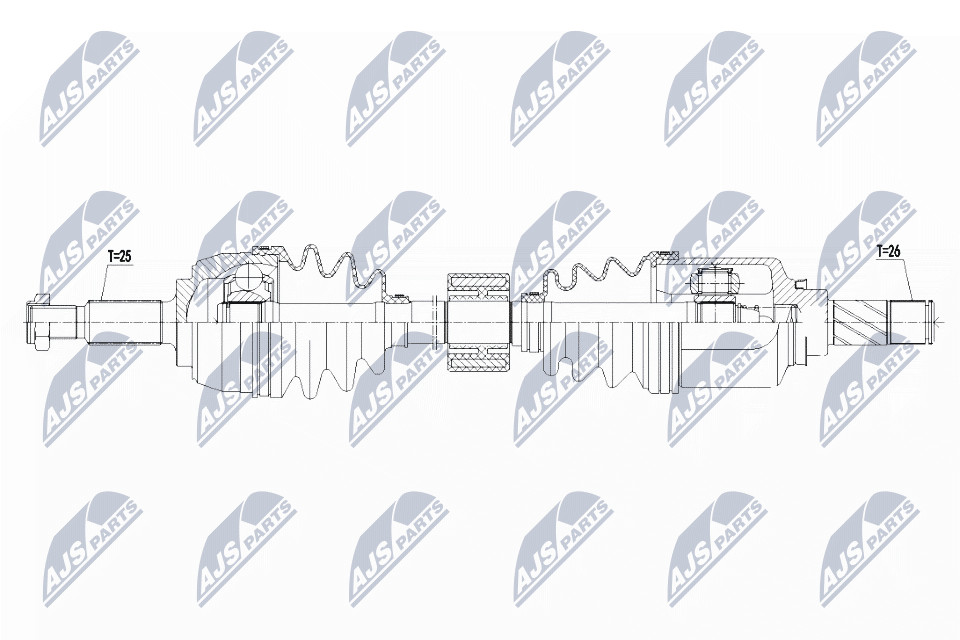 DRIVE SHAFT NPW-RE-134 FOR RENAULT SCÉNIC/GRAND/III MEGANE/Grandtour/Hatchback - Image 5