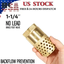 1-1/4 Inch Foot Valve with Mesh Strainer,Universal One-Way Female NPT Check Valv