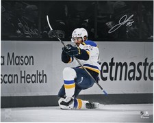 Jordan Kyrou St. Louis Blues Signed 16" x 20" Celebration Photograph