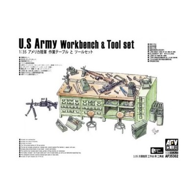 AFV Club Model 1/35 U.S. Army Workbench & Tool Set New