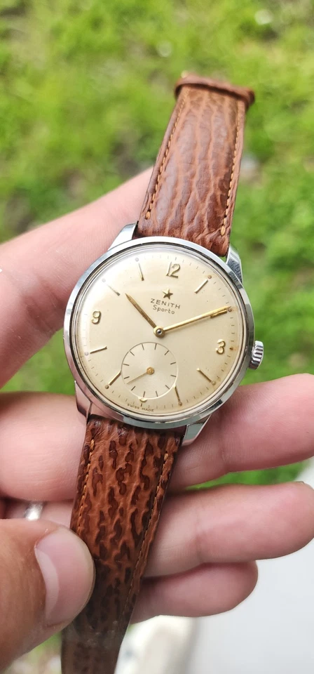 Vintage Zenith Sporto Cal 40 Men's 35mm Manual Wind Mechanical Watch Working - Image 4 of 4