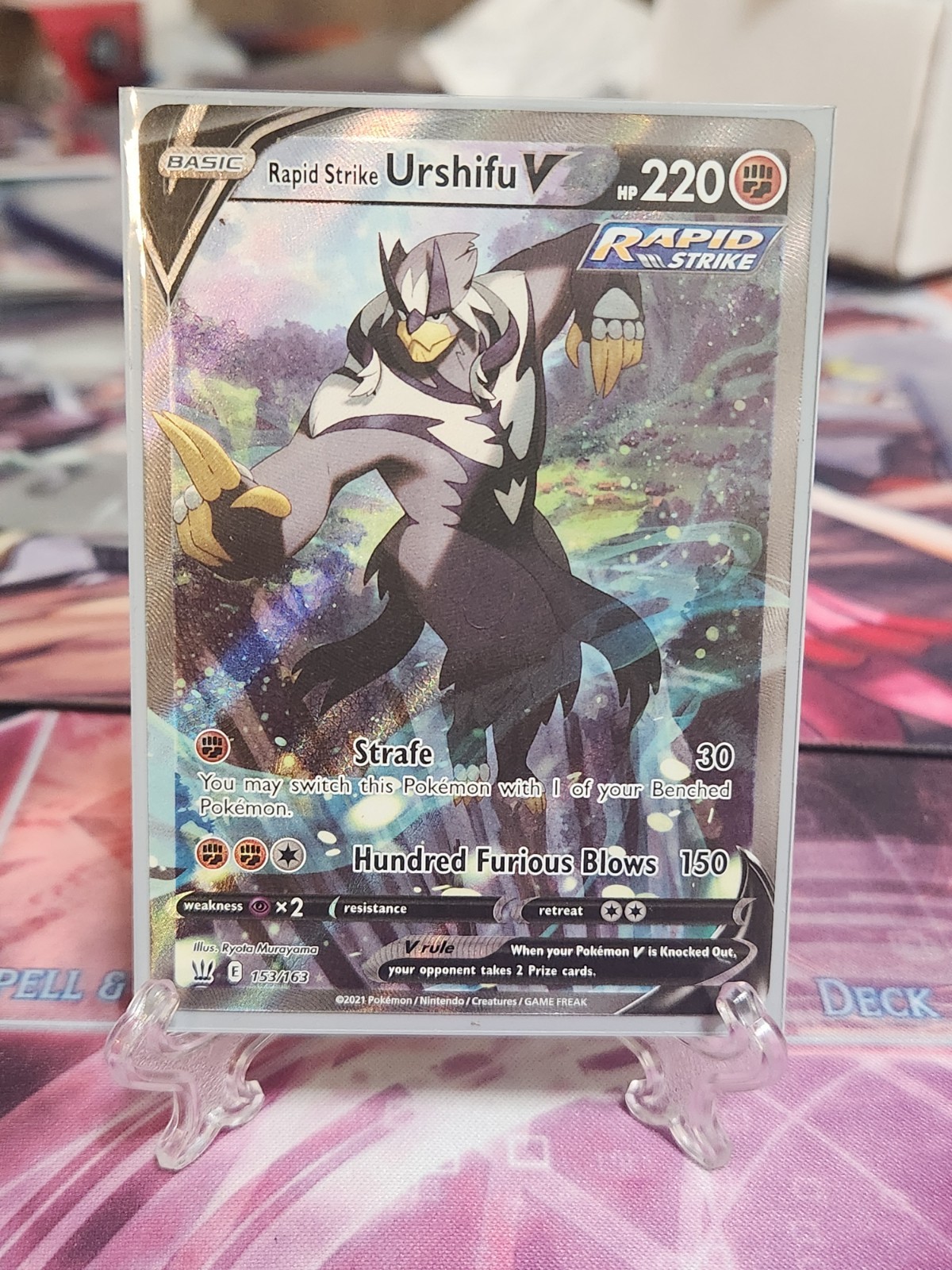 Pokemon 153/163 Rapid Strike Urshifu V Battle Styles Full Art Ultra Rare