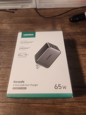 UGREEN 65W USB C Charger Block, Nexode 4-Port GaN Charger Type C Charger Fast Ch