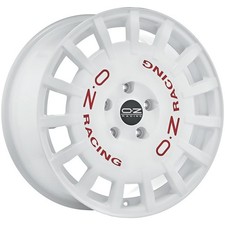 ALUFELGE OZ RACING RALLY RACING FUR OPEL ASTRA 8X17 4X100 RACE WHITE RED LETTER