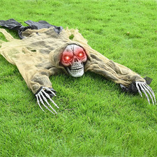 Halloween Skeleton Groundbreaker Decoration with Light up Eyes and Sound