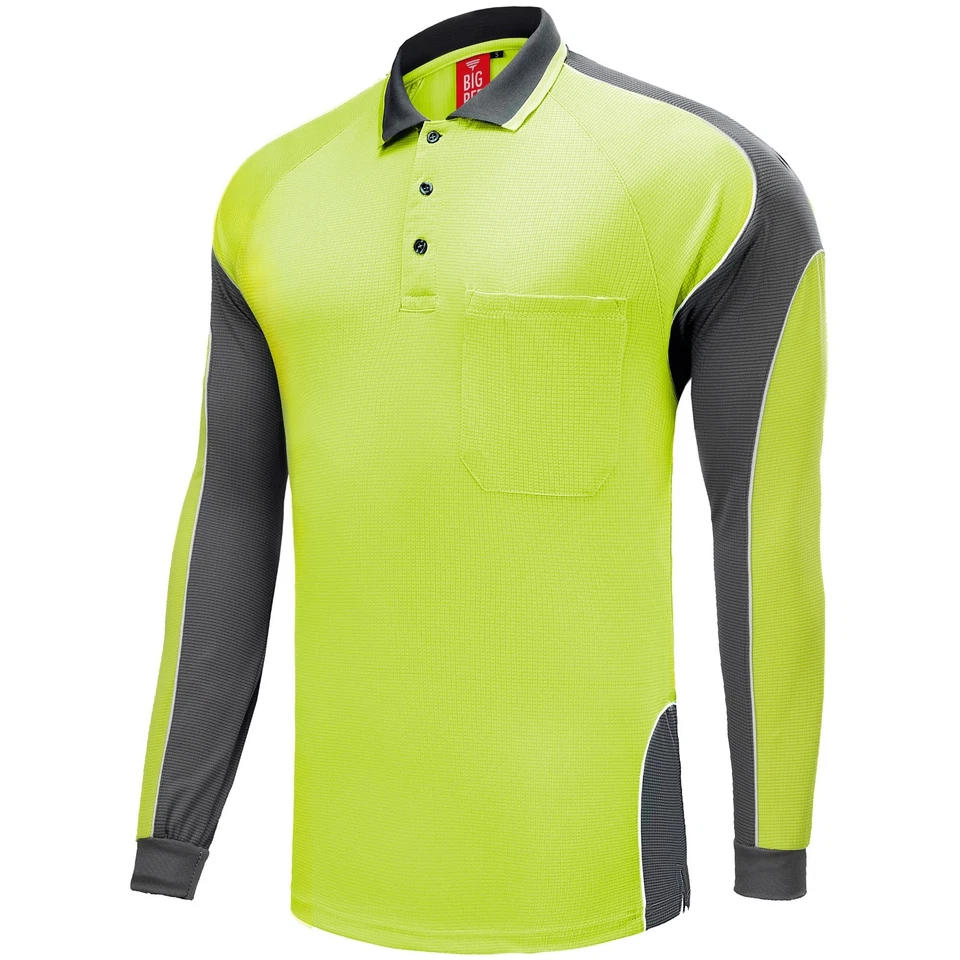 3x Work Polo Shirts Hi Vis Workwear CLUB GYM TEAM TRADIES OFFICE UNIFORM Pockets - image 4 of 4