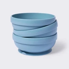 Suction Bowl - 3pk - Blue - Cloud Island™
