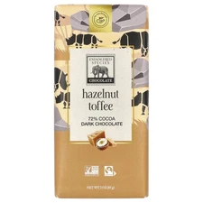 Hazelnut Toffee + Dark Chocolate, 72% Cocoa, 3 oz (85 g)