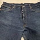 Levi’s Men’s Blue Dark Wash Denim Jeans Straight Regular Fit Mid Rise Button — photo 3