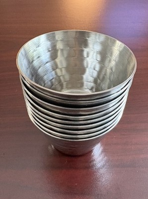 American Metal Craft Sauce Cup lot 9 pc Set Stamped kitchen condiments free ship