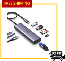 UGREEN Revodok 7-in-1 USB C Hub 4K 60Hz HDMI Ethernet 100W PD SD/TF Card Reader