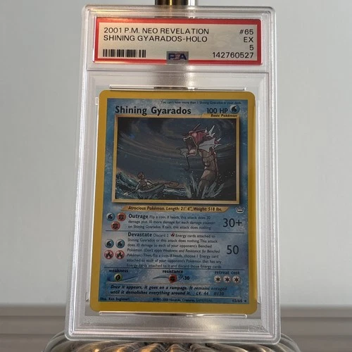 Pokemon Shining Gyarados Neo Revelation Unlimited Holo Secret Rare #65 PSA 5