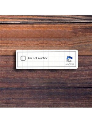 I'm Not a Robot reCAPTCHA Funny Privacy Sticker Decal Vinyl Sticker For ...