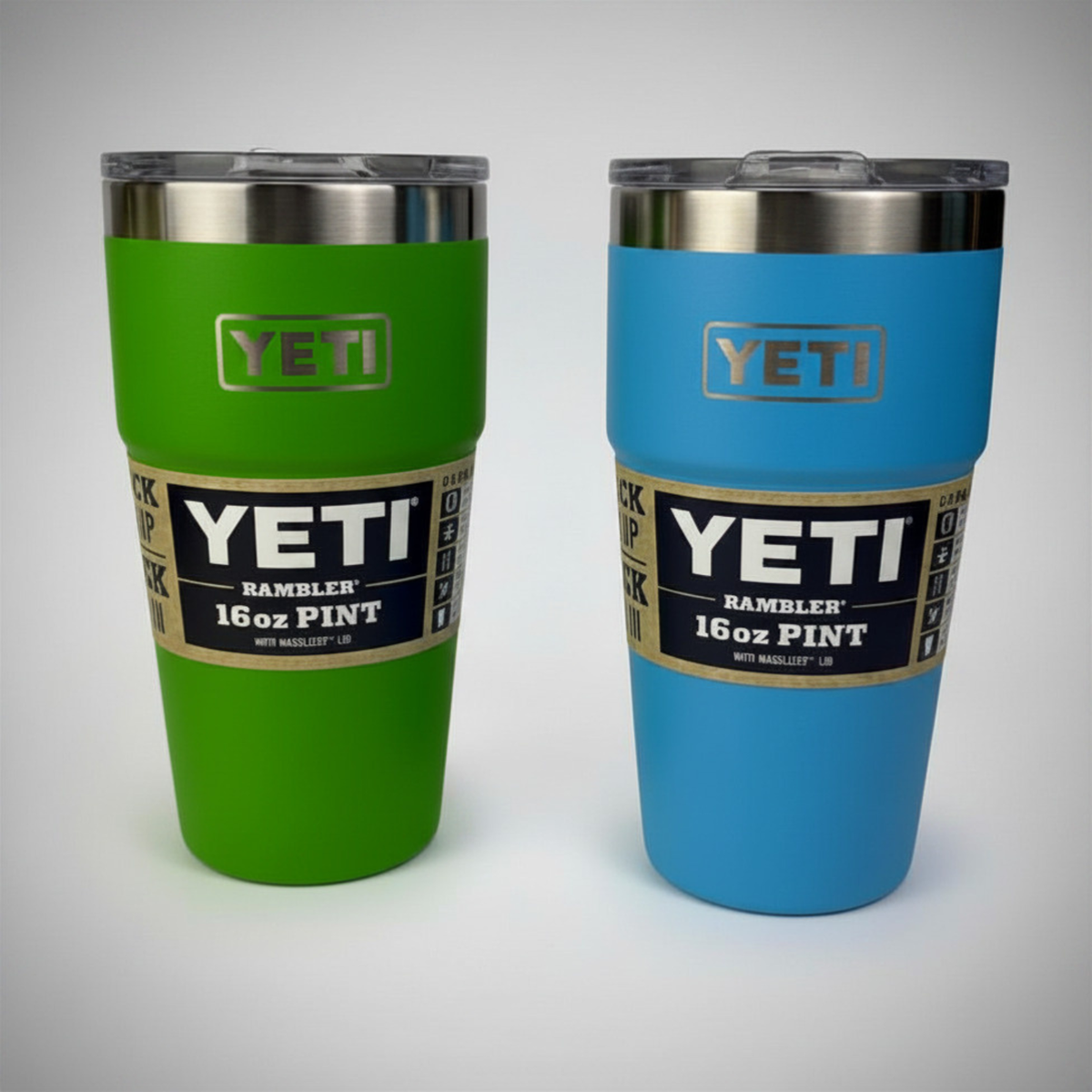 YETI 16 oz Pint / 20 oz Stackable Cup Set (4) Coastal Retired Rare